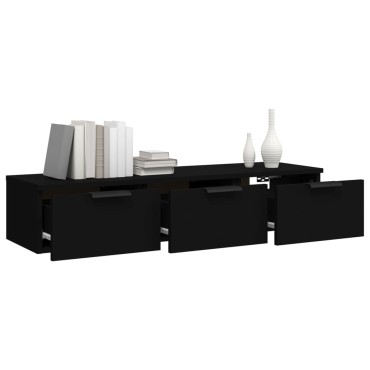 vidaXL Ντουλάπι Τοίχου Μαύρο 102x30x20cm από Επεξεργασμένο Ξύλο 1 τεμ.