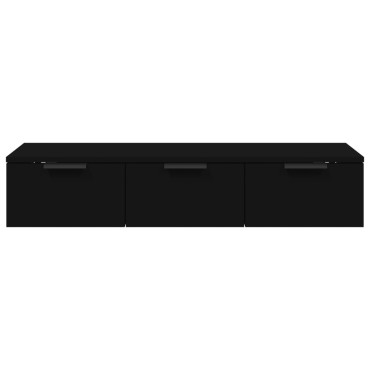 vidaXL Ντουλάπι Τοίχου Μαύρο 102x30x20cm από Επεξεργασμένο Ξύλο 1 τεμ.