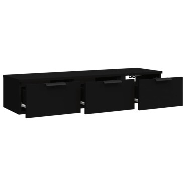 vidaXL Ντουλάπι Τοίχου Μαύρο 102x30x20cm από Επεξεργασμένο Ξύλο 1 τεμ.