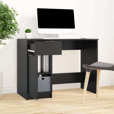 vidaXL Γραφείο Μαύρο 100x50x75cm από Επεξεργασμένο Ξύλο 1 τεμ.
