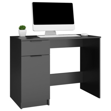 vidaXL Γραφείο Μαύρο 100x50x75cm από Επεξεργασμένο Ξύλο 1 τεμ.