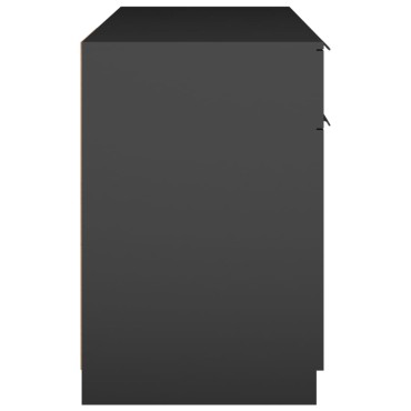 vidaXL Γραφείο Μαύρο 100x50x75cm από Επεξεργασμένο Ξύλο 1 τεμ.