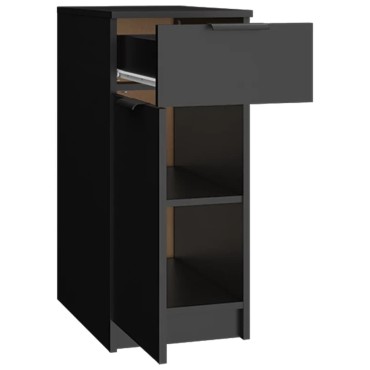 vidaXL Ντουλάπι Γραφείου Μαύρο 33,5x50x75cm Επεξεργασμένο Ξύλο 1 τεμ.
