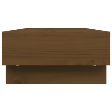 vidaXL Βάση Οθόνης Μελί 60 x 27 x 14 εκ. από Μασίφ Ξύλο Πεύκου