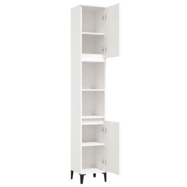 vidaXL Ντουλάπι Μπάνιου Λευκό 30x30x190cm από Επεξεργασμένο Ξύλο 1 τεμ.