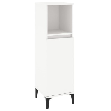 vidaXL Ντουλάπι Μπάνιου Λευκό 30x30x100cm από Επεξεργασμένο Ξύλο 1 τεμ.
