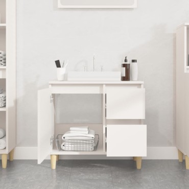 vidaXL Ντουλάπι Μπάνιου Λευκό 65x33x60cm από Επεξεργασμένο Ξύλο 1 τεμ.