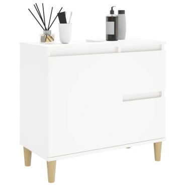 vidaXL Ντουλάπι Μπάνιου Λευκό 65x33x60cm από Επεξεργασμένο Ξύλο 1 τεμ.