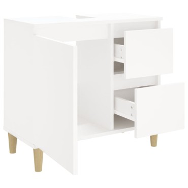 vidaXL Ντουλάπι Μπάνιου Λευκό 65x33x60cm από Επεξεργασμένο Ξύλο 1 τεμ.