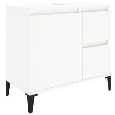 vidaXL Ντουλάπι Μπάνιου Λευκό 65x33x60cm από Επεξεργασμένο Ξύλο 1 τεμ.