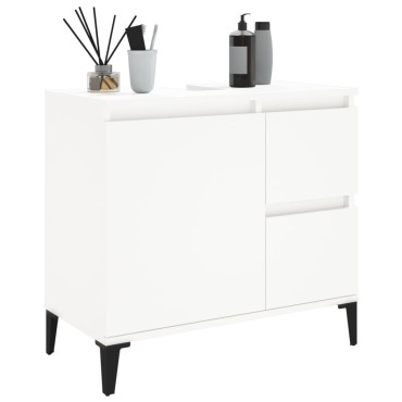 vidaXL Ντουλάπι Μπάνιου Λευκό 65x33x60cm από Επεξεργασμένο Ξύλο 1 τεμ.