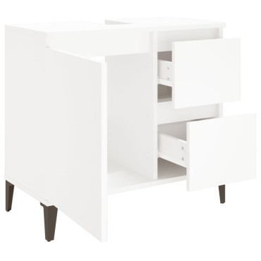 vidaXL Ντουλάπι Μπάνιου Λευκό 65x33x60cm από Επεξεργασμένο Ξύλο 1 τεμ.