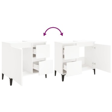 vidaXL Ντουλάπι Μπάνιου Λευκό 65x33x60cm από Επεξεργασμένο Ξύλο 1 τεμ.