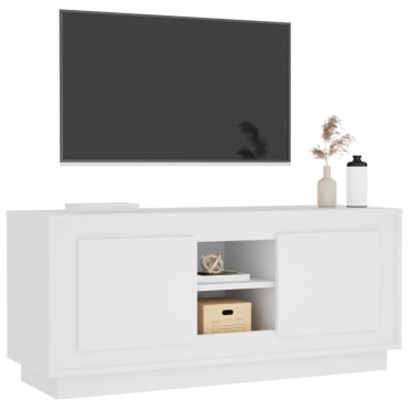 vidaXL Έπιπλο Τηλεόρασης Λευκό 102x35x45cm από Επεξεργασμένο Ξύλο