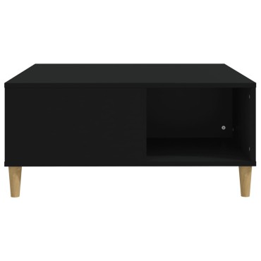 vidaXL Τραπεζάκι Σαλονιού Μαύρο 80x80x36,5cm Επεξεργασμένο Ξύλο 1 τεμ.