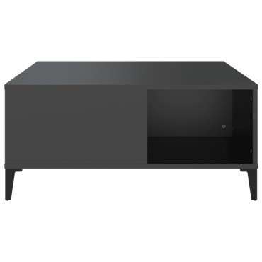 vidaXL Τραπεζάκι Σαλονιού Μαύρο 80x80x36,5cm Επεξεργασμένο Ξύλο 1 τεμ.