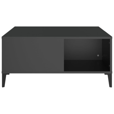vidaXL Τραπεζάκι Σαλονιού Μαύρο 80x80x36,5cm Επεξεργασμένο Ξύλο 1 τεμ.