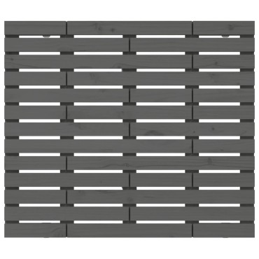 vidaXL Κεφαλάρι Τοίχου Γκρι 141x3x91,5cm από Μασίφ Ξύλο Πεύκου 1 τεμ.