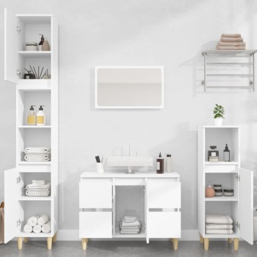 vidaXL Ντουλάπι Νιπτήρα Λευκό 80x33x60cm από Επεξεργασμένο Ξύλο 1 τεμ.