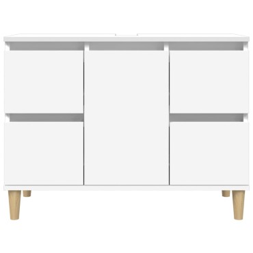 vidaXL Ντουλάπι Νιπτήρα Λευκό 80x33x60cm από Επεξεργασμένο Ξύλο 1 τεμ.