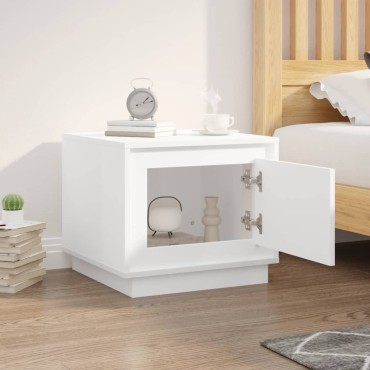 vidaXL Τραπεζάκι Σαλονιού Λευκό 51x50x44cm από Επεξεργ. Ξύλο 1 τεμ.