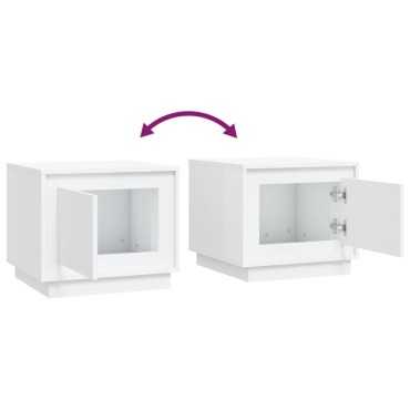 vidaXL Τραπεζάκι Σαλονιού Λευκό 51x50x44cm από Επεξεργ. Ξύλο 1 τεμ.