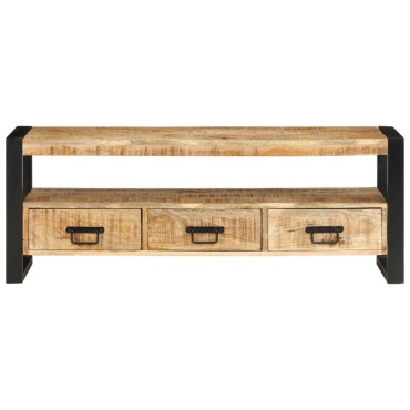 vidaXL Έπιπλο Τηλεόρασης 120x30x45cm από Μασίφ Ξύλο Μάνγκο