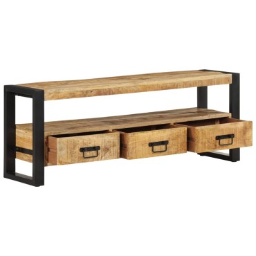vidaXL Έπιπλο Τηλεόρασης 120x30x45cm από Μασίφ Ξύλο Μάνγκο