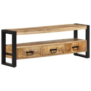 vidaXL Έπιπλο Τηλεόρασης 120x30x45cm από Μασίφ Ξύλο Μάνγκο
