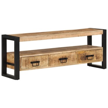 vidaXL Έπιπλο Τηλεόρασης 120x30x45cm από Μασίφ Ξύλο Μάνγκο