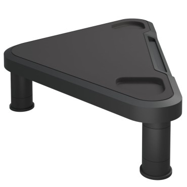 vidaXL Γωνιακή Βάση Οθόνης Μαύρη 49x28x10,5cm