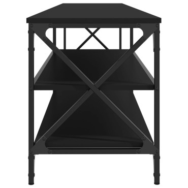 vidaXL Έπιπλο Τηλεόρασης Μαύρο 200x40x50cm από Επεξεργ. Ξύλο/Μέταλλο