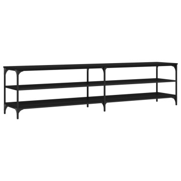 vidaXL Έπιπλο Τηλεόρασης Μαύρο 200x30x50cm Επεξεργ. Ξύλο / Μέταλλο