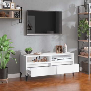 vidaXL Έπιπλο Τηλεόρασης Λευκό 100x34,5x44,5cm Επεξεργασμένο Ξύλο