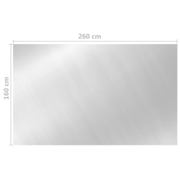 vidaXL Κάλυμμα Πισίνας Ασημί 260 x 160 εκ. από Πολυαιθυλένιο