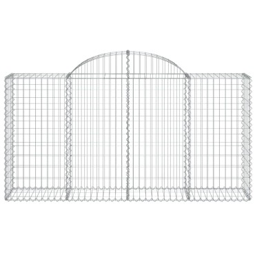 vidaXL Συρματοκιβώτια Τοξωτά 50 τεμ. 200x50x100/120 εκ. Γαλβαν. Ατσάλι