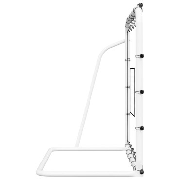 vidaXL Δίχτυ Τέρματος Ποδοσφ. Λευκό&Μαύρο 184x61x123εκ Ατσάλι&PE