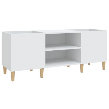 vidaXL Δισκοθήκη Λευκή 121x38x48cm Επεξεργασμένο Ξύλο 1 τεμ.