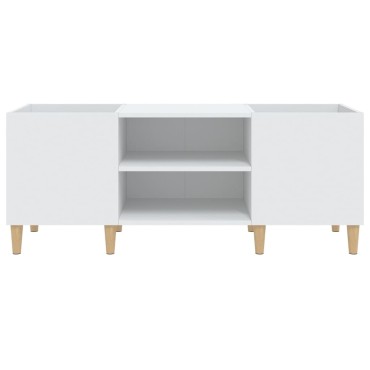 vidaXL Δισκοθήκη Λευκή 121x38x48cm Επεξεργασμένο Ξύλο 1 τεμ.