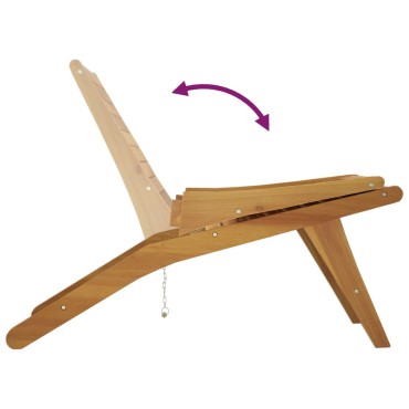 vidaXL Καρέκλα Κήπου από Μασίφ Ξύλο Teak 60x90x65cm 1 τεμ.