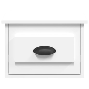 vidaXL Κομοδίνο Επιτοίχιο Λευκό 41,5x36x28cm 1 τεμ.