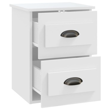 vidaXL Κομοδίνο Επιτοίχιο Λευκό 41,5x36x53cm 1 τεμ.