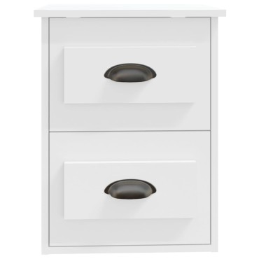 vidaXL Κομοδίνο Επιτοίχιο Λευκό 41,5x36x53cm 1 τεμ.