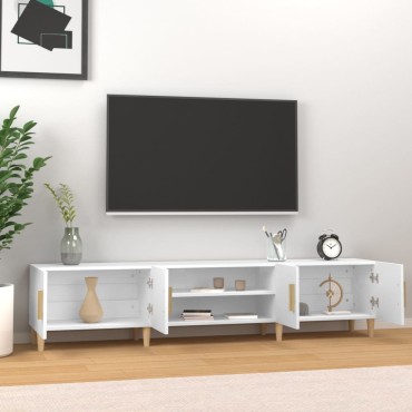 vidaXL Έπιπλο Τηλεόρασης Λευκό 180x31,5x40cm Επεξεργασμένο Ξύλο