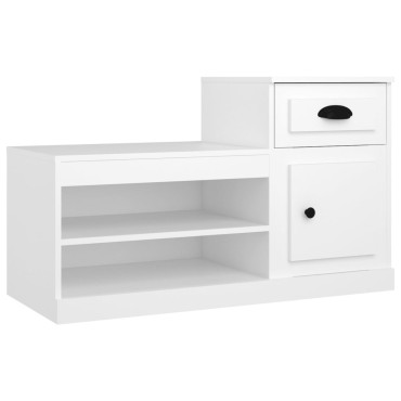 vidaXL Παπουτσοθήκη Λευκή 100x42x60cm από Επεξεργασμένο Ξύλο
