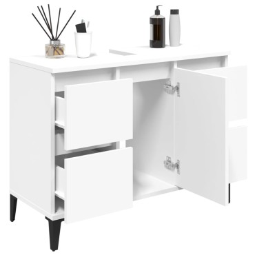 vidaXL Ντουλάπι Νιπτήρα Λευκό 80x33x60cm Επεξεργασμένο Ξύλο 1 τεμ.