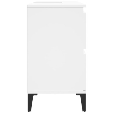vidaXL Ντουλάπι Νιπτήρα Λευκό 80x33x60cm Επεξεργασμένο Ξύλο 1 τεμ.