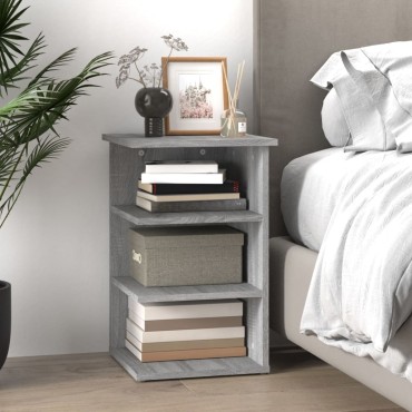 vidaXL Βοηθητικό Έπιπλο Γκρι Sonoma 35x35x55cm Επεξεργασμένο Ξύλο 1 τεμ.
