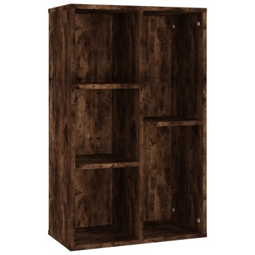 vidaXL Βιβλιοθήκη/Ντουλάπι Καπνιστή Δρυς 50x25x80cm Επεξεργ. Ξύλο 1 τεμ.