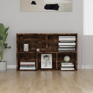 vidaXL Βιβλιοθήκη/Ντουλάπι Καπνιστή Δρυς 50x25x80cm Επεξεργ. Ξύλο 1 τεμ.